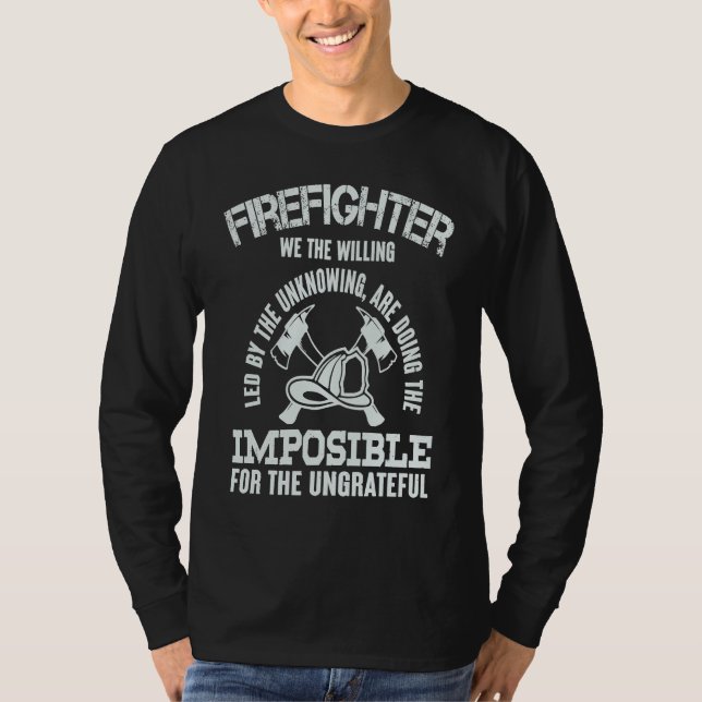 Fireman  Fireman Fire Rescue Fire Combat T-Shirt (Front)