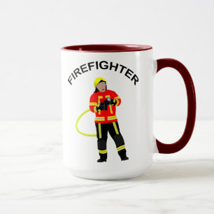 fireman in use clothes mug