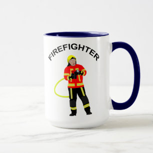 fireman in use clothes mug