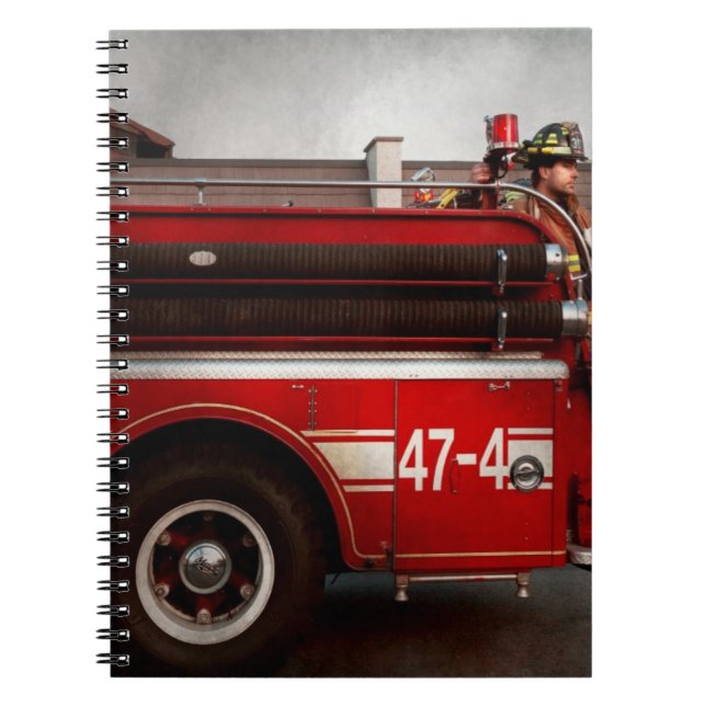 Fireman - Metuchen, NJ - Always on call Spiral Notebook (Front)