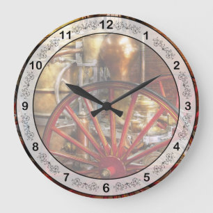 Fireman - One day, a long time ago Large Clock