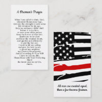 Fireman Prayer Firefighter Thin Red Line
