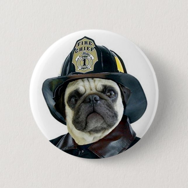 Fireman Pug button (Front)