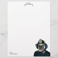 Fireman pug letterhead