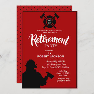 Fireman Retirement/Fire Chief Retirement Invitation