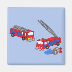 Fireman’s Red Fire Trucks Magnet