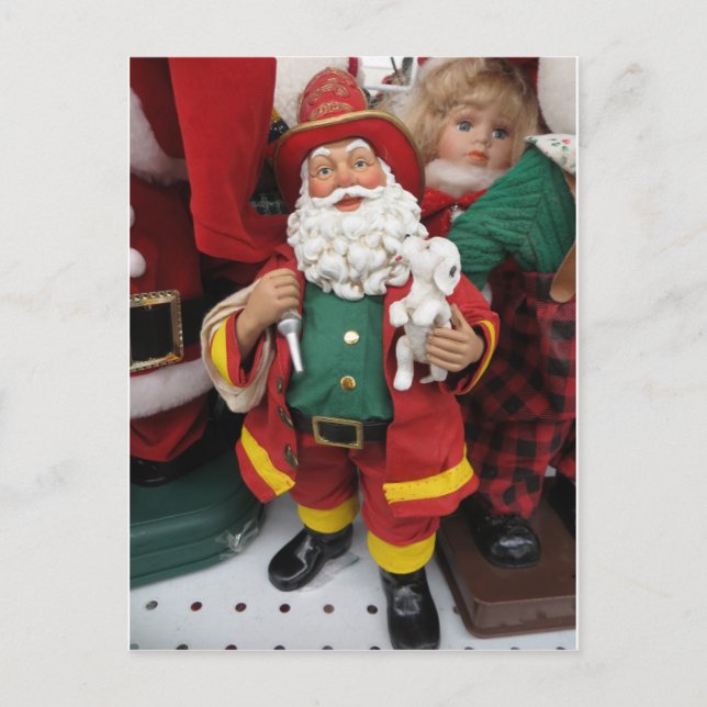 Fireman Santa Postcard (Front)