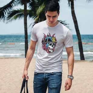 Fireman Skull Illustration  T-Shirt