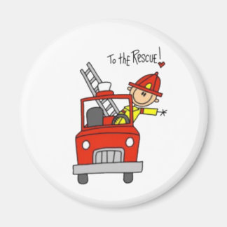 Fireman Stick Figure Magnet