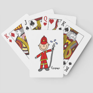 Fireman Stick Figure Playing Cards