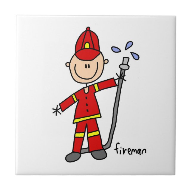 Fireman Stick Figure Tile (Front)