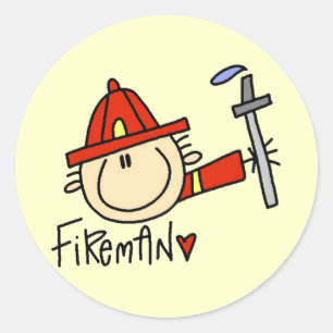 Fireman Tshirts and Gifts Classic Round Sticker
