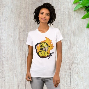 Fireman With A Hose Womens T-Shirt