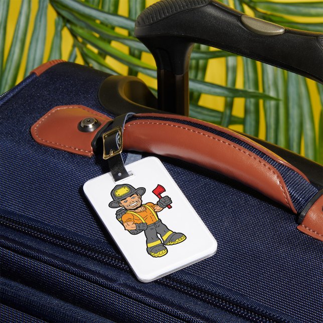 Fireman With An Axe Luggage Tag (Creator Uploaded)