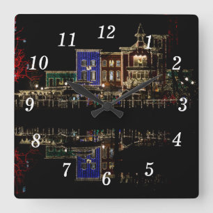Firemans Landing Christmas Wall Clock