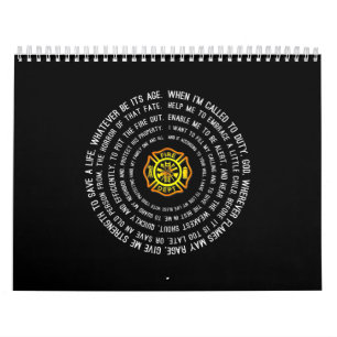 Firemans Prayer, Firefighter Motivational Calendar