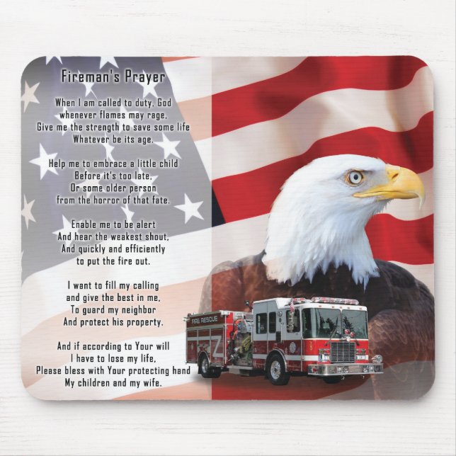 Fireman's Prayer mouse Pad (Front)