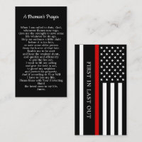 Fireman's Prayer Thin Red Line Firefighter