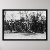 Firemen and Their Fire Engine 1910