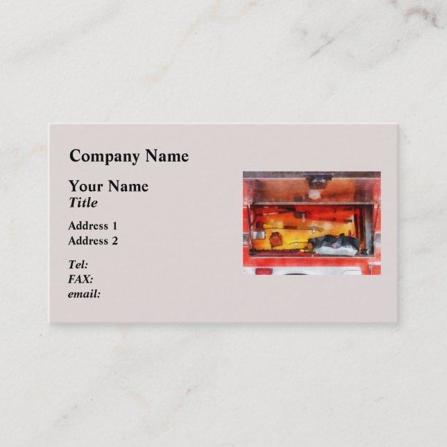 Firemen's Tools of the Trade Business Card (Front)