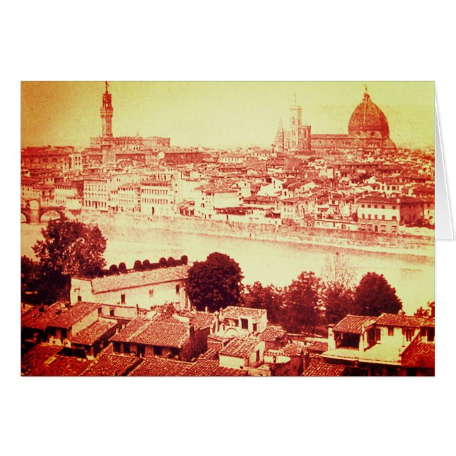 FIRENZE - ANTIQUE FLORENCE PANORAMIC VIEW 1859 (Front Horizontal)
