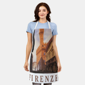 Firenze, Florence, Palazzo Vecchio, Vintage Italy Apron