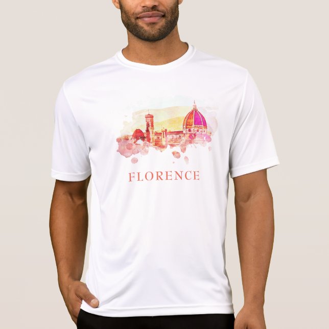 ** Firenze Florence Panorama Italy AP12 Italian T-Shirt (Front)
