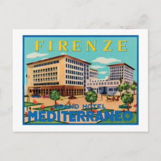 Firenze Grand Hotel Mediterraneo Postcard