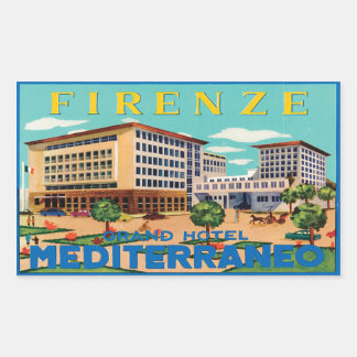 Firenze Grand Hotel Mediterraneo Rectangular Sticker