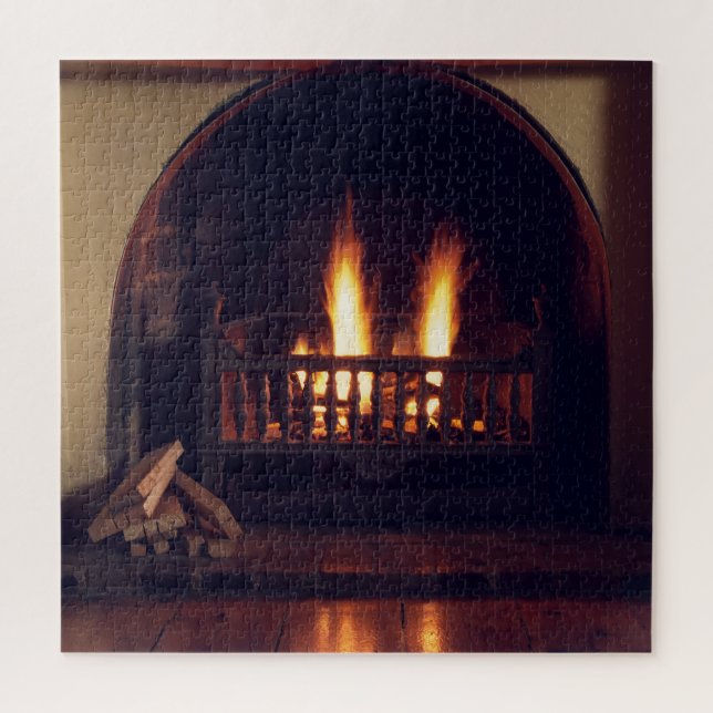 Fireplace at home jigsaw puzzle (Vertical)