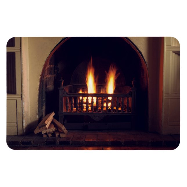 Fireplace at home magnet (Horizontal)