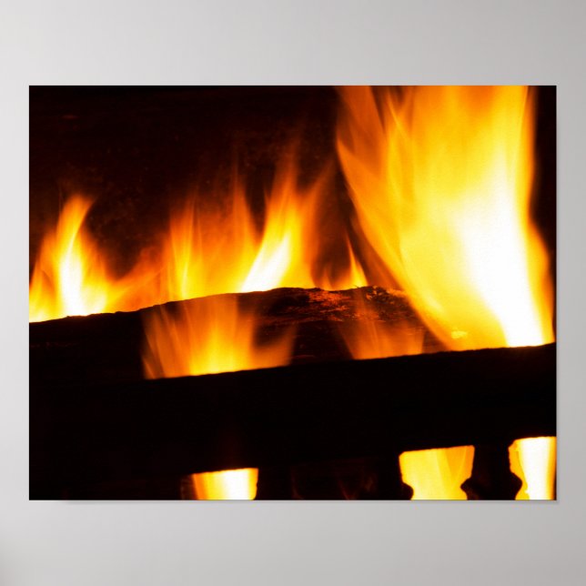 Fireplace at home poster (Front)