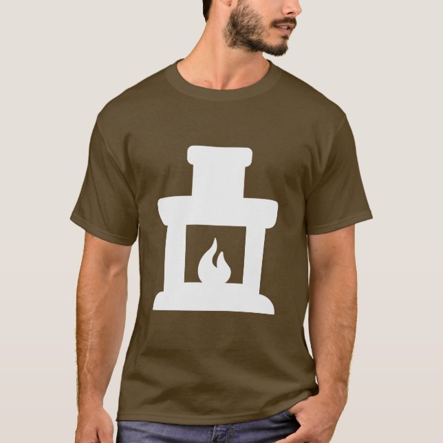 Fireplace Icon T-Shirt (Front)