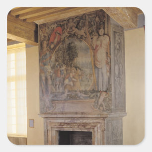 Fireplace in the Chambre du Roi Square Sticker