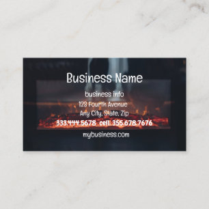 Fireplace Installation Service Custom Business Card