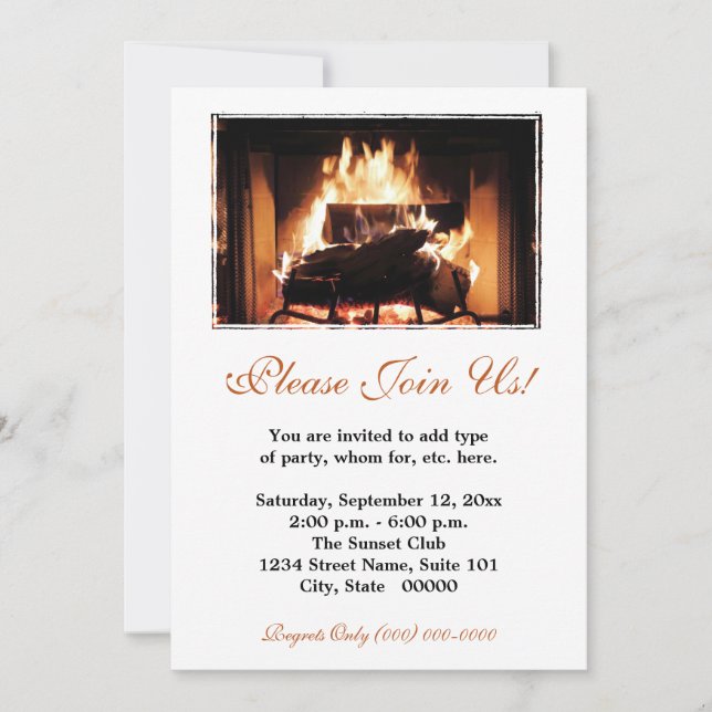 Fireplace Invitations (Front)