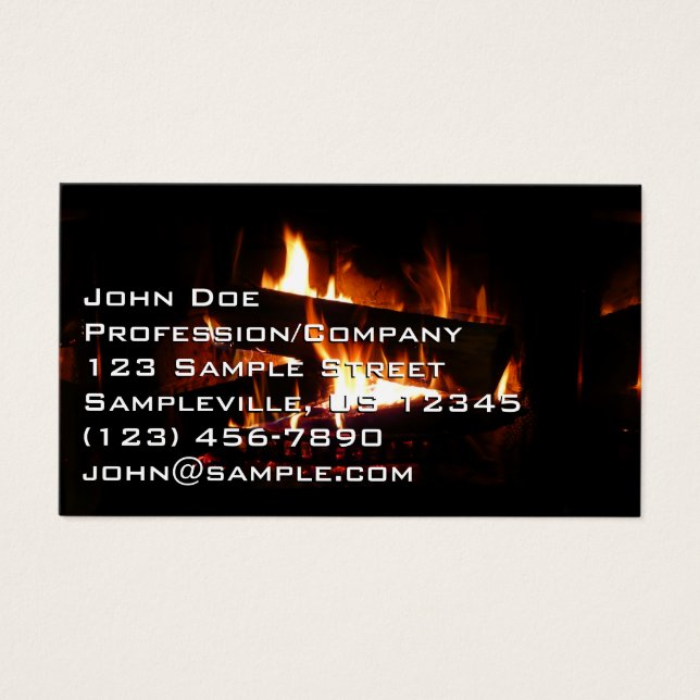 Fireplace Warm Winter Scene Photography (Front)