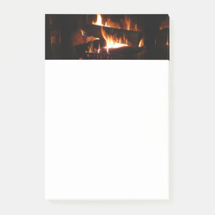 Fireplace Warm Winter Scene Photography Post-it Notes