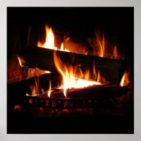 Fireplace Warm Winter Scene Photography