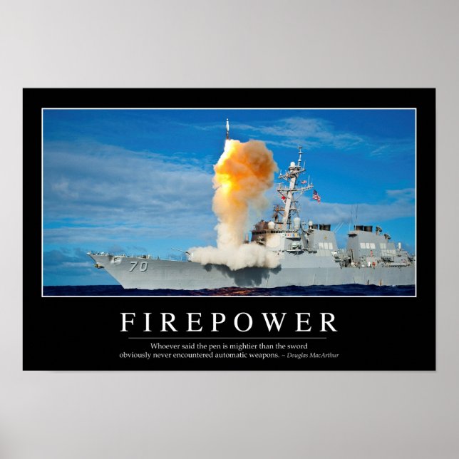 Firepower: Inspirational Quote Poster (Front)