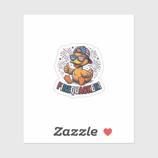 Firequacker Patriotic Duck Vintage Shirt Design_1 (Sheet)
