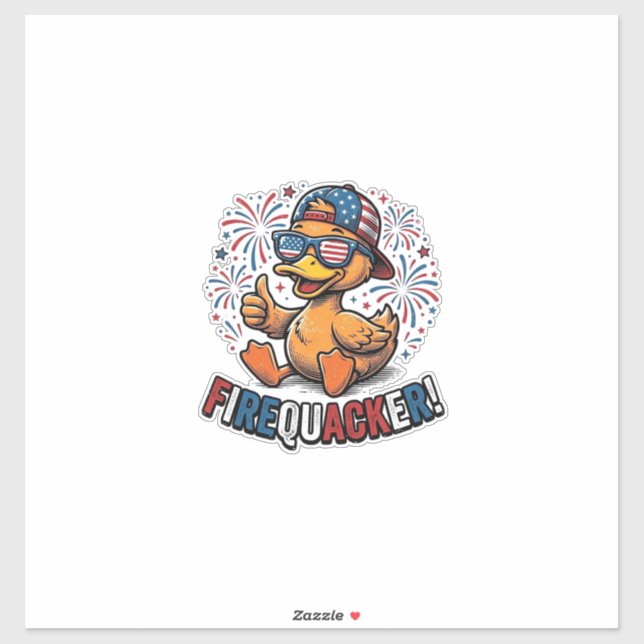 Firequacker Patriotic Duck Vintage Shirt Design_1 (Sheet)
