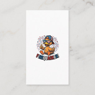 Firequacker Patriotic Duck Vintage Shirt Design_1 Business Card