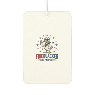 Firequacker Patriotic Duck Vintage Shirt Design_1 Car Air Freshener