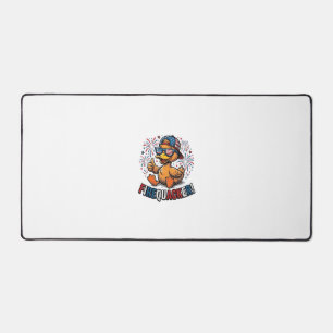 Firequacker Patriotic Duck Vintage Shirt Design_1 Desk Mat