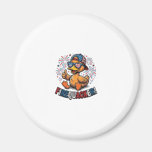 Firequacker Patriotic Duck Vintage Shirt Design_1 Magnet