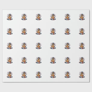 Firequacker Patriotic Duck Vintage Shirt Design_1 Wrapping Paper