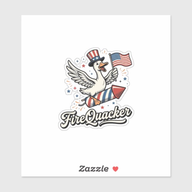 FireQuacker Patriotic Goose Vintage 4th of July De (Sheet)