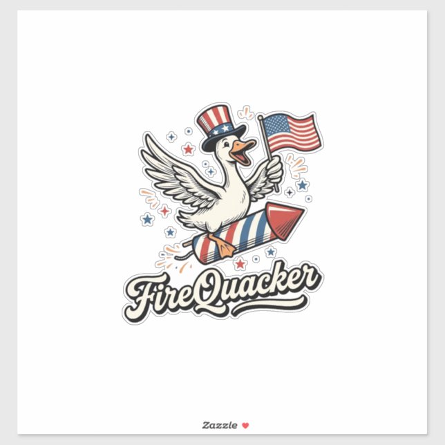 FireQuacker Patriotic Goose Vintage 4th of July De (Sheet)