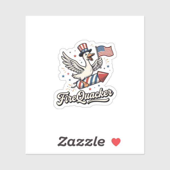 FireQuacker Patriotic Goose Vintage 4th of July De (Sheet)